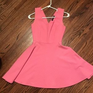 Pink dress with skater skirt